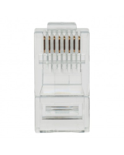 Коннектор (вилка) UTP кат.6 8P8C универсальная, 15U, 3 зубца, упак 100 шт Datarex DR-3003 в Абакане Коннекторы Pintop.ru
