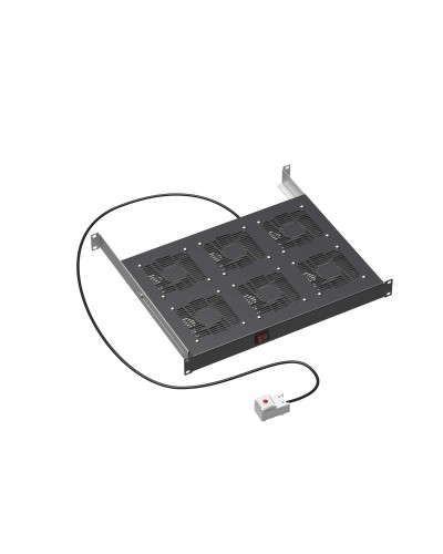 19 Вентиляторный модуль 6 вентиляторов с термостатом для 19 IT-корпусов STI/CQE, RAL9005 DKC (R519VSIT6FTB) в Абакане Вентиляторные модули Pintop.ru