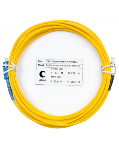 Шнур оптический simplex SC-FC 9/125 sm 7м LSZH Cabeus FOP(s)-9-SC-FC-7m в Абакане Патч-корды оптические Pintop.ru