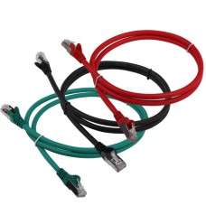 Патч-корд LSZH FTP кат.6, 10 м, черный LANMASTER LAN-PC45/S6-10-BK