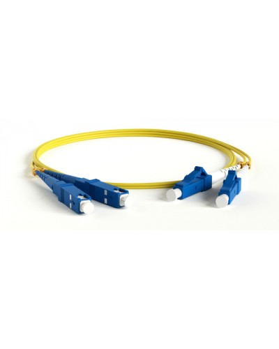 Патч-корд волоконно-оптический Hyperline FC-D2-9-FC/UR-SC/UR-H-15M-LSZH-YL в Абакане Патч-корды оптические Pintop.ru