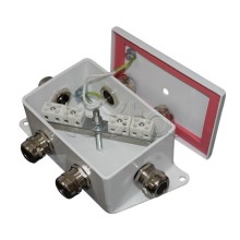 Коробка монтажная огнестойкая Гефест КМ-О (6к*10,0)-IP66-d, пять вводов 120х80х68