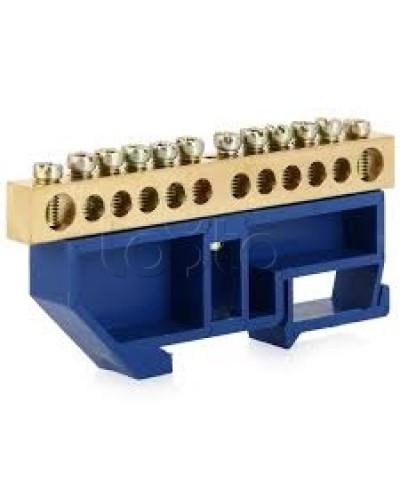 Шина нулевая с DIN-изолятором ШНИ-6x9-10-Д-С IEK YNN10-69-10D-K07 в Абакане Клеммные колодки Pintop.ru