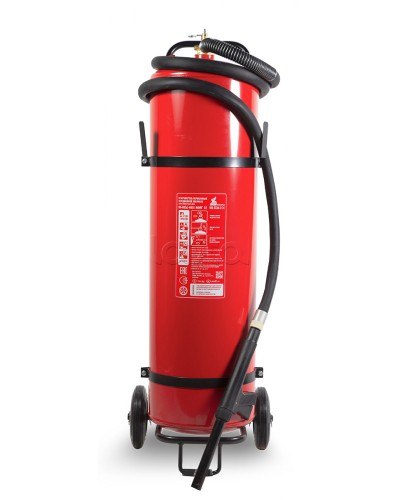 Огнетушитель ПОЖТЕХНИКА ОП-80(з) МИГ на тележке с перекрывным стволом, (баллон 100л., ОТВ-80кг) в Абакане Огнетушители Pintop.ru