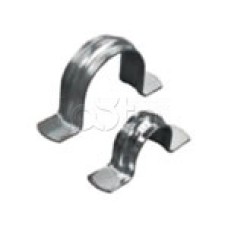 Скоба оцинкованная двухлапковая без монтажного отверстия, для трубы D50мм (1уп = 50шт) Экопласт (43651)