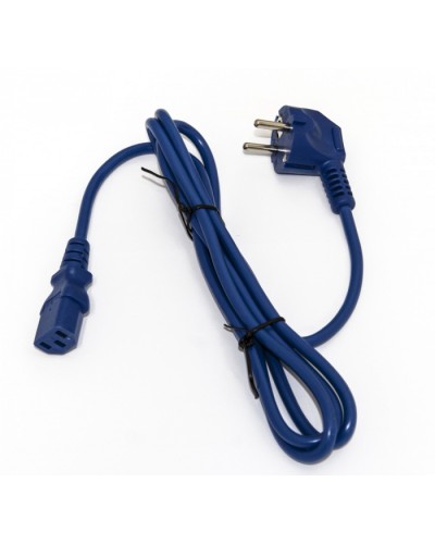 Кабель питания компьютера Hyperline PWC-IEC13-SHM-3.0-BL в Абакане Патч-корды и пигтейлы Pintop.ru