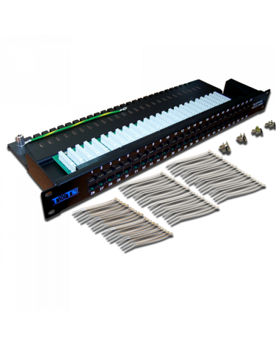 Патч-панель телефонная, 19, 1U, 50 портов RJ-45 TWT (TWT-PP50TEL45) в Абакане Патч панель Pintop.ru