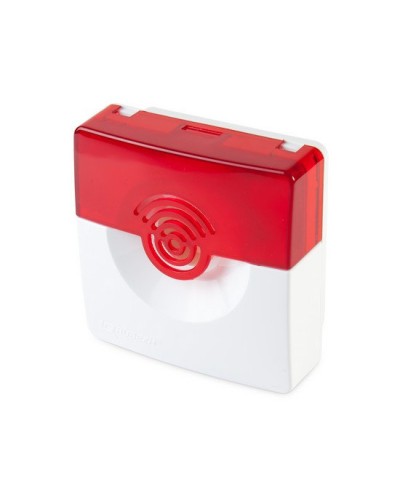 Оповещатель светозвуковой Рубеж ОПОП 124-7 12В (корпус бело/красный) в Абакане Оповещатели Pintop.ru