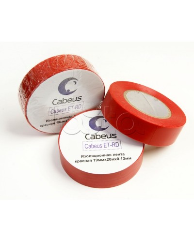 Лента изоляционная (красная) Cabeus ET-RD в Абакане Аксессуары для кабель-канала Pintop.ru