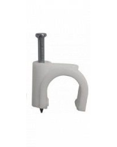 Скоба пластиковая с гвоздем (клипса), макс. Диаметр Hyperline (GC-1C) в Абакане Держатели, клипсы, скобы Pintop.ru