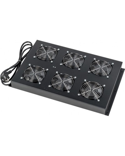 Блок 6-ти вентиляторов в крышу шкафа DCS глубиной 1070/1200 мм LANMASTER (LAN-DC-CB-FAN6-10) в Абакане Вентиляторные модули Pintop.ru