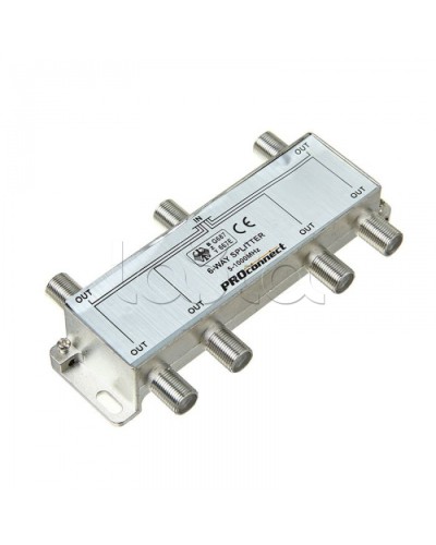 Сплиттер антенный ТВ х 6 под F разъём 5-1000 МГц PROCONNECT 05-6024 в Абакане Дополнительное оборудование для сетей Pintop.ru