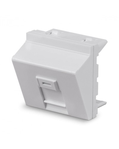 Вставка 45x45 (Mosaic) для 1 модуля формата Keystone Jack, угловая Cabeus (FP-A-45-1M) в Абакане Модули Keystone Pintop.ru