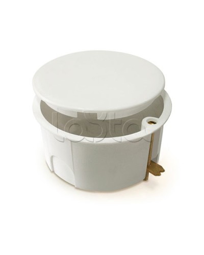 Коробка установочная для полых стен, с крышкой, с саморезами, металлические лапки d80x40 IEK КМ41024 (UKG01-080-040-000-M) в Абакане Распределительные коробки Pintop.ru