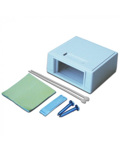 Коробка настенная на 1 модульную вставку, белая LANMASTER (LAN-MB-M2-WH) в Абакане Распределительные коробки Pintop.ru