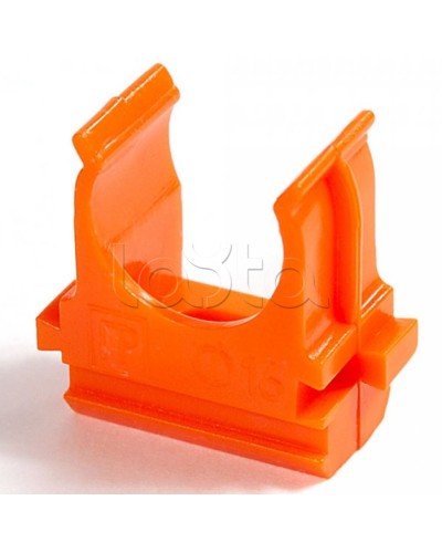 Крепёж-клипса для труб АБС-пластик оранжевая д32 в малой упаковке (10шт/500шт уп/кор) Промрукав (PR13.0115) в Абакане Держатели, клипсы, скобы Pintop.ru