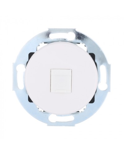 Розетка телефонная RJ-12 с накладкой (белый) Vintage (885504-1) в Абакане Розетки компьютерные и телефонные Pintop.ru