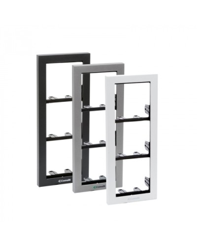 Рамка iKall на 3 модуля, антрацит Comelit в Абакане Малоабонентные видеодомофоны Pintop.ru