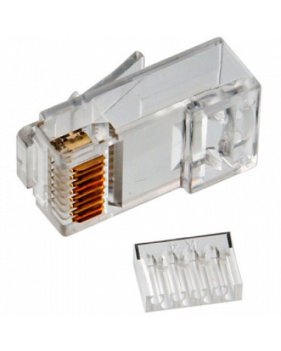Коннектор RJ45 UTP 8P8C TWT (TWT-PL45-8P8C-V) в Абакане Коннекторы и разъемы Pintop.ru