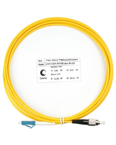 Шнур оптический simplex LC-FC 9/125 SM 3 м LSZH Cabeus FOP(s)-9-LC-FC-3M в Абакане Патч-корды оптические Pintop.ru