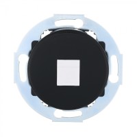 Розетка телефонная RJ-12 с накладкой (черный) Vintage (885508-1)