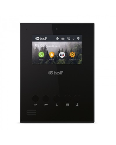Видеодомофон BAS-IP AU-04LA BLACK в Абакане Абонентские видеоустройства Pintop.ru