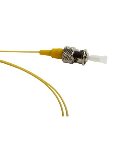 Пигтейл одномодовый оптический SM 9/125 (OS2), ST/APC, 1 м, LSZH Hyperline FPT-B9-9-ST/AR-1M-LSZH-YL в Абакане Пигтейлы Pintop.ru