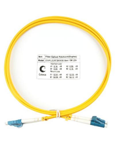 Шнур оптический duplex LC-LC 9/125 sm 2м Cabeus FOP(D)-9-LC-LC-2M в Абакане Патч-корды оптические Pintop.ru