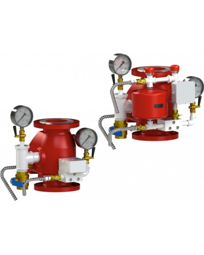 Узел управления спринклерный водозаполенный Спецавтоматика УУ-С80/1,6В-ВФ.О4-01 Прямоточный-80 (с камерой задержки) в Абакане Устройства пуска водяного пожаротушения Pintop.ru