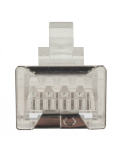Коннектор (вилка) FTP кат.6 8P8C универсальная, 15U, 3 зубца, упак 100 шт Datarex DR-3005 в Абакане Коннекторы Pintop.ru