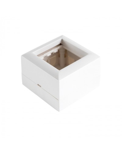 SM45 Коробка для открытой проводки для механизмов 45х45мм. цвет белый (1шт) 1кор.=180шт. Экопласт в Абакане Распределительные коробки Pintop.ru