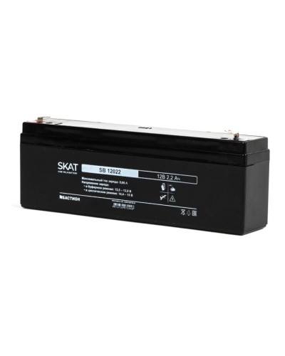 Бастион SKAT SB 12022 АКБ свинцово-кислотная тип AGM 12V 2,2Ач Iзар.0,66 А, ножевые клеммы в Абакане Электротехническое оборудование Pintop.ru
