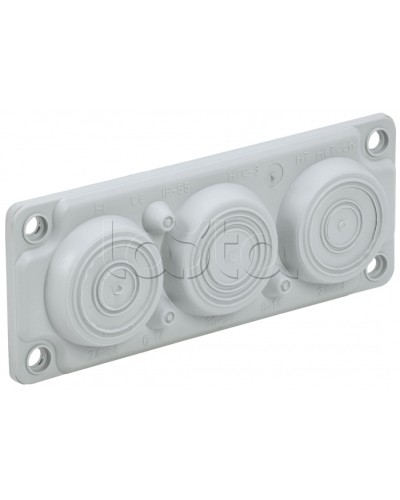 TITAN Ввод кабельный мембр. 6 отв. d=6-59мм IP65 серый IEK (TI-00D-MC-006-65) в Абакане Аксессуары для стоек и шкафов Pintop.ru