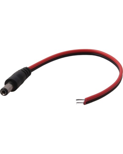 Разъем питания DC штекер 2,5х5,5мм с проводом 20 см REXANT 14-0324 в Абакане Коннекторы и разъемы Pintop.ru
