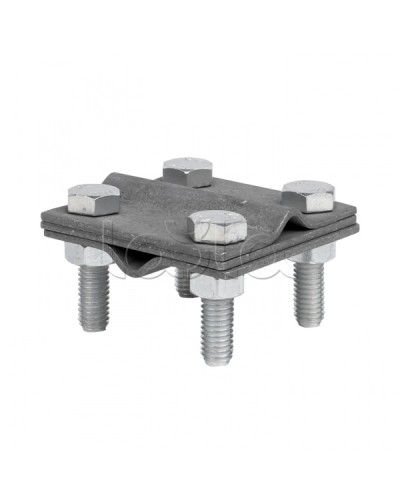 Зажим крестовидный прут-прут (3 пластины 57x57мм) HZ EKF PROxima (lp-55758) в Абакане Крепежные изделия Pintop.ru