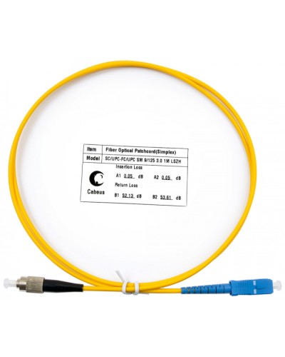 Шнур оптический simplex SC-FC 9/125 SM 1 м LSZH в Абакане Патч-корды оптические Pintop.ru