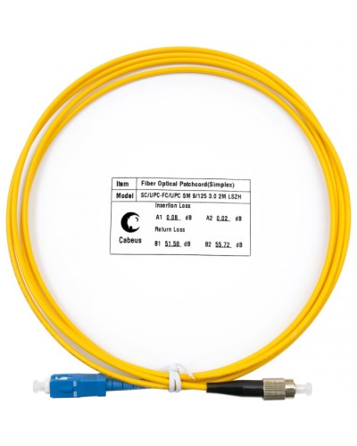Шнур оптический simplex SC-FC 9/125 SM 2 м LSZH в Абакане Патч-корды оптические Pintop.ru