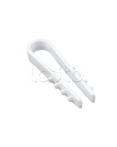 Дюбель-хомут для круглого кабеля (5-10мм) белый (50шт.) EKF PROxima (plc-ncs50-5x10w) в Абакане Крепеж: Дюбели, шурупы, саморезы Pintop.ru