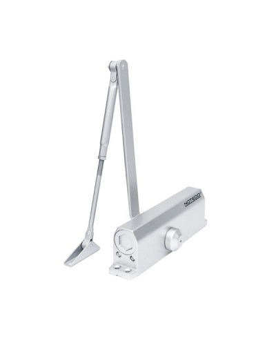 Доводчик NOTEDO DC-110 DA EN3-4, с задержкой закрывания, с рычажной тягой, (белый) (RAL9016) в Абакане Доводчики Pintop.ru