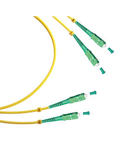 Шнур оптический SM 9/125 duplex SC/APC-SC/APC (1 м) Cabeus FOP(D)-9-SC/APC-SC/APC-1M в Абакане Патч-корды оптические Pintop.ru