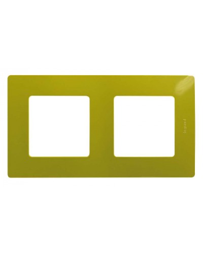 Рамка 2 поста Etika зеленый папоротник Legrand 672542 в Абакане Аксессуары для кабель-канала Pintop.ru
