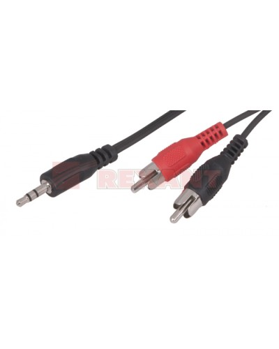 Шнур 3.5 мм стерео штекер - 2 RCA 1.5 м (10шт/уп) REXANT 17-4202 в Абакане Коннекторы Pintop.ru