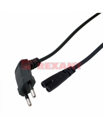 Шнур сетевой (угловая вилка) 2x0.75мм² 1.5М (10шт/уп) REXANT 11-1104 в Абакане Патч-корды и пигтейлы Pintop.ru