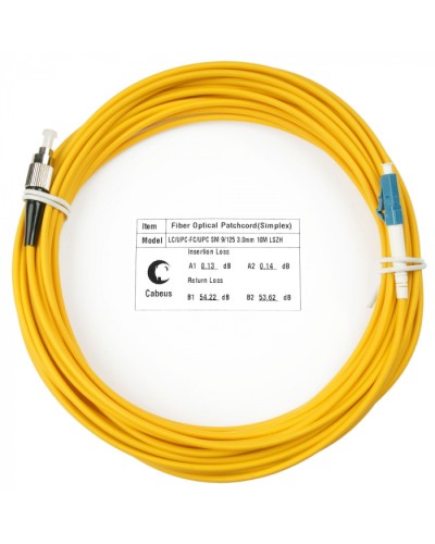 Шнур оптический simplex LC-FC 9/125 sm 15м LSZH Cabeus FOP(s)-9-LC-FC-15m в Абакане Патч-корды оптические Pintop.ru