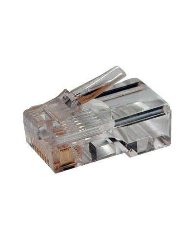 Коннектор RJ-45 под витую пару, категория 6 , универсальный (для одножильного и многожильного кабеля) Cabeus 8P8C-C6 в Абакане Коннекторы и разъемы Pintop.ru