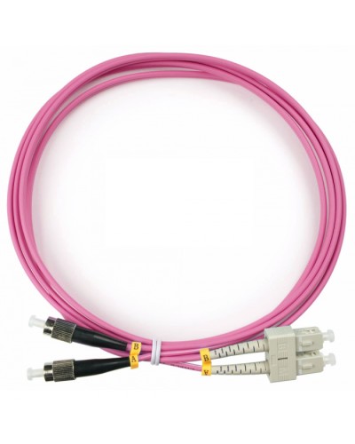 Шнур оптический duplex SC-FC 50/125 mm OM4 2м LSZH Cabeus FOP-50-OM4-SC-FC-2m в Абакане Патч-корды оптические Pintop.ru