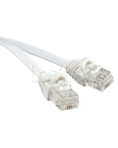 Патч-корд 6p4c телефонный, 1.5 м, белый Cabeus PC-TEL-RJ12-1.5m в Абакане Патчкорды (медные) Pintop.ru