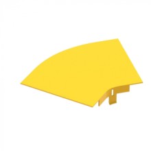 Крышка горизонтального поворота 45° оптического лотка 240 мм, желтая LANMASTER (LAN-OT240-HC45C)