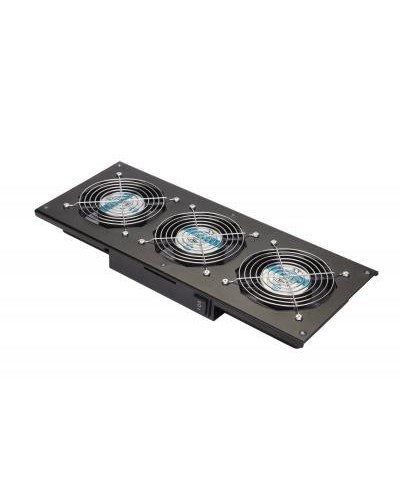 Eurolan Модуль вентиляторный потолочный, 3 вентилятора, термореле, 3 положения, черный (60A-90-11-30BL) в Абакане Вентиляторные модули Pintop.ru