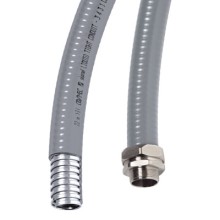 Металлорукав DN 20мм в гладкой ПВХ изоляции, Dвн 20,5 мм, Dнар 27,0,IP66, 50 м, цвет серый DKC 6070R-22